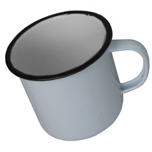 MFH, Emaille Tasse mit Henkel, Spülmaschinenfest